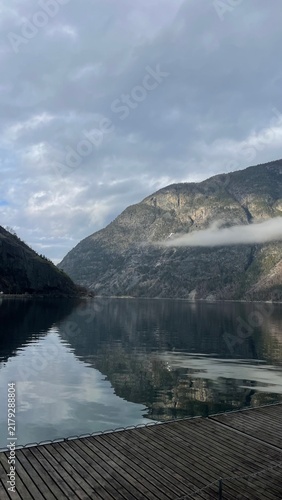Photography lake and mountains
