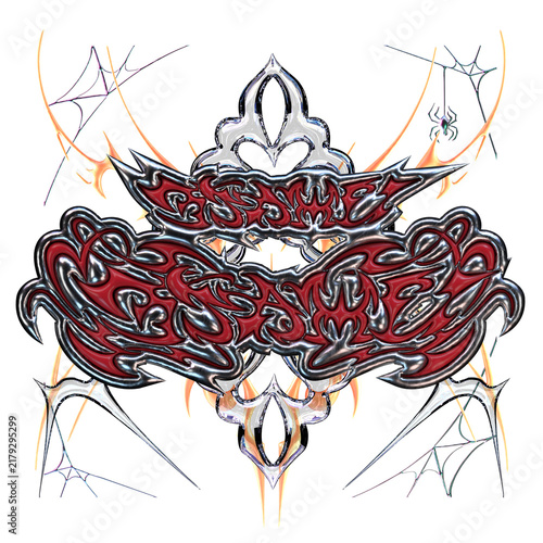 Chrome Tribal 3d and Silver