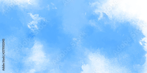 Soft Blue and White Cloudy Abstract Texture for Background Design.