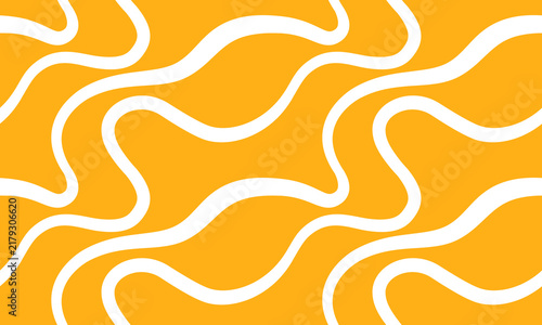 Orange Abstract Wavy Line Seamless Pattern Background