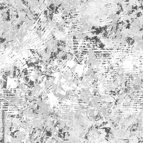 Distressed Grunge Black and White Seamless Textured Background