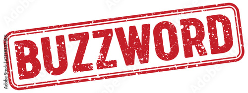 Obraz na plátně buzzword red grunge stamp with no background. buzzword stamp