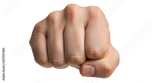 Fist Clenched Hand in Neutral Setting with Focused Composition