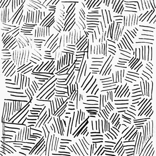 手描き直線柄の白黒抽象背景
