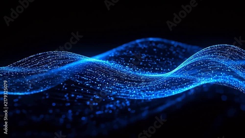 Blue glowing wave pattern