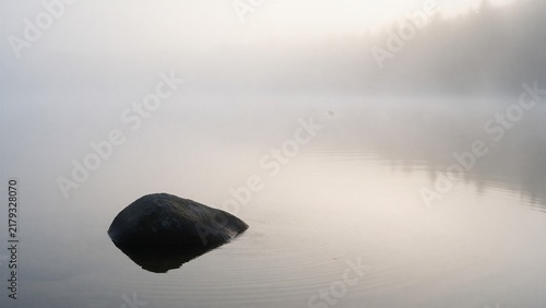 Minimalist High-Contrast Misty Water