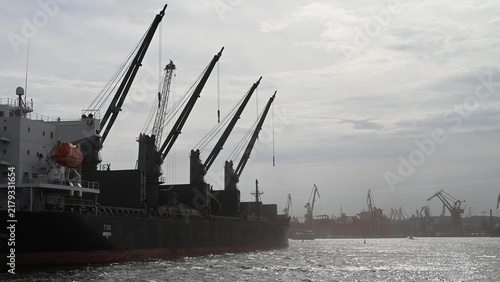 ship in the harbor Stocznia Gdańsk