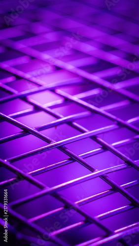 Abstract Purple Metal Grid Texture and Industrial Background