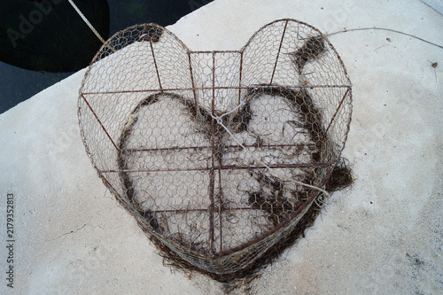 Heart-shaped traditional fishing trap