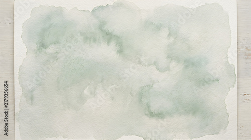 Soft Sage Green Watercolor Wash Texture on Textured Paper