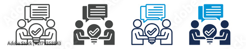 effective communication icon set with multi concept