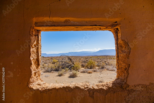 Ruins of Uintjiesbos farmstead, colonial heritage site in the Tankwa Karoo
