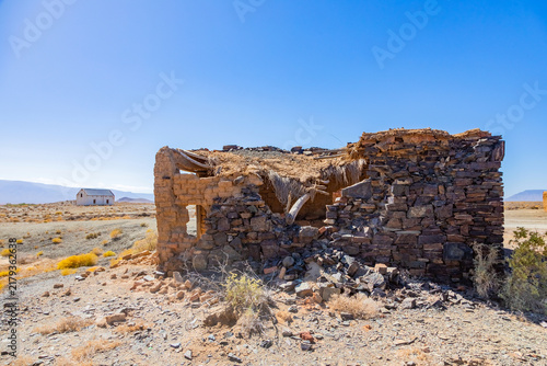 Ruins of Uintjiesbos farmstead, colonial heritage site in the Tankwa Karoo