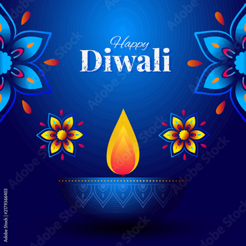 Indian festival happy diwali with decorative diwali props, diwali traditional background, Diwali celebration greeting card, vector illustration