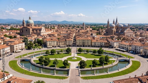 Italy Padua Prato della Valle Historic Square Panorama