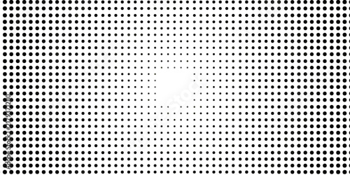 Abstract dots halftone black and white fabric pattern effect dotted background. grunge vector halftone polka dots gradient background graphic rectangular, retro pop art half tone pattern design.