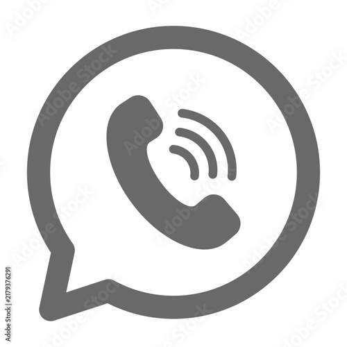 vector phone icon with speech bubble