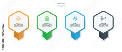 Business concept infographic template with option.