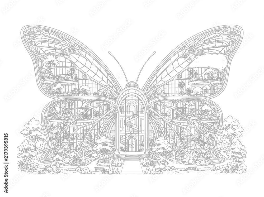 Fototapeta premium hand drawn butterfly
