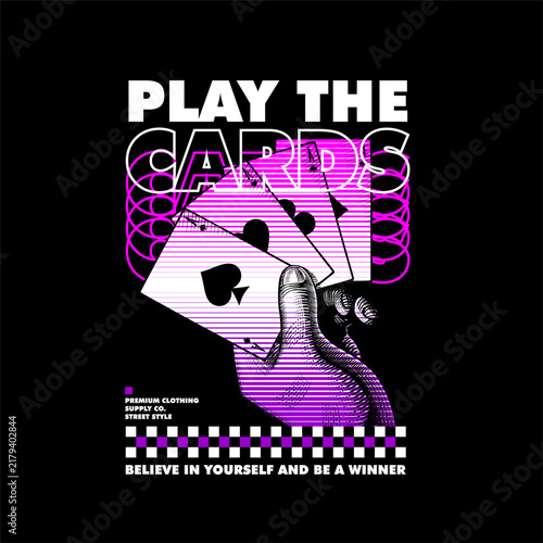 play the cards be a winner vintage fashion