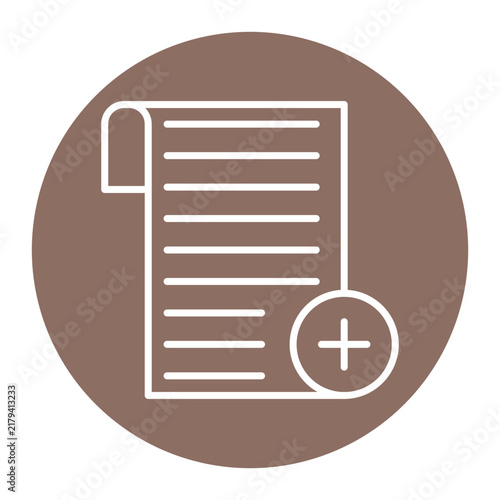 Canvas Print Add File Icon
