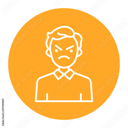 Canvas Print Angry Icon