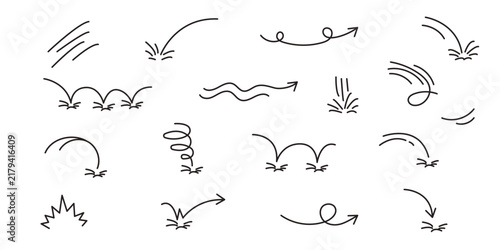 Abstract line bounce jump motion effect collection