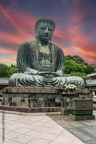 Fotografie The Great Buddha statue at Kotokuin Temple in Kamakura, Japan