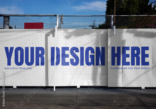 Mockup Of Customizable Horizontal Sign
