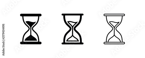 Hourglass icon set symbolizing time, deadlines, and urgency