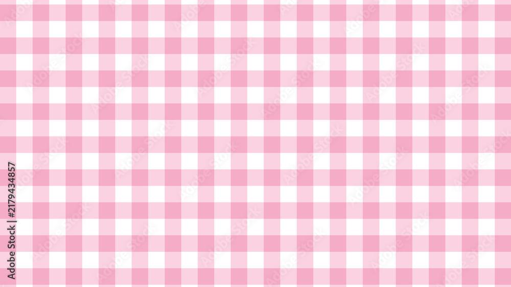 Pink and white gingham checkered pattern textile texture background with fabric pattern check pattern pink plaid cottagecore background picnic cloth background illustration seamless
