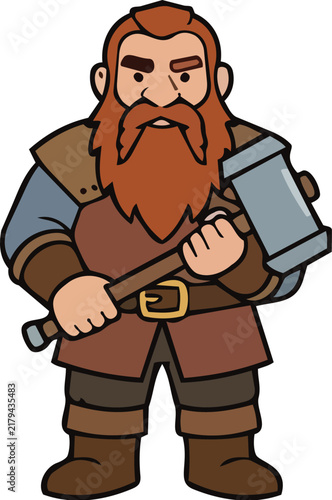 cartoon illustration of a man with a cane