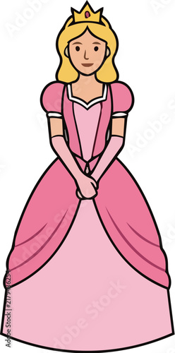 vector illustration of a princess