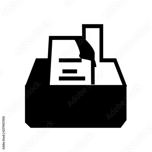 printer with document icon vector illustration