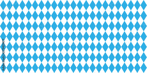 Bavarian Oktoberfest seamless pattern with blue and white rhombus Flag of Bavaria Oktoberfest blue checkered background Wallpaper Vector old diamonds background