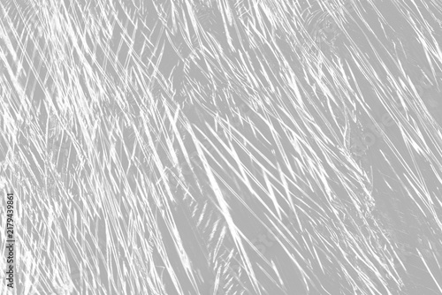 Isolated shredded plastic sliver overlay with transparent background for grunge design