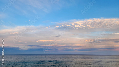 Stratocumulus and Altocumulus clouds are the most common cloud formations seen over the Mediterranean Sea during an evening following a rainy day. As a storm system departs and the weather clears