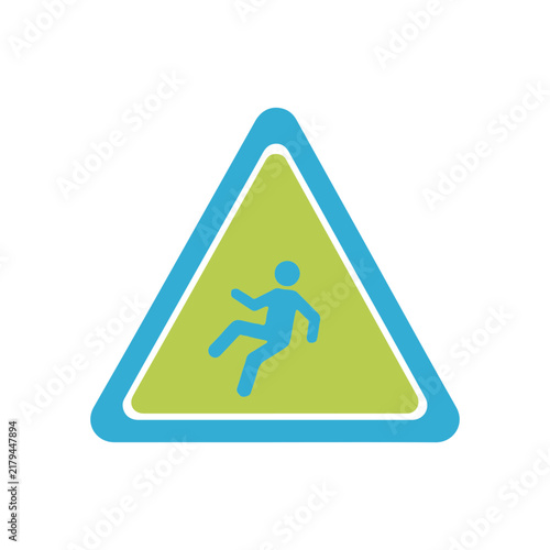 Caution Wet Floor Sign Vector Icon