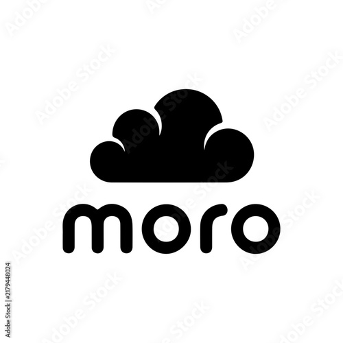 Moro Logo Cloud Icon Vector Silhouette