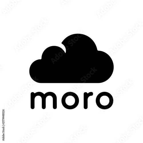 Minimalist Cloud Logo on White Background