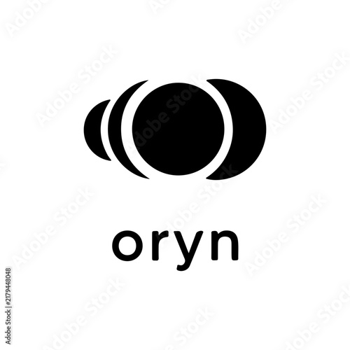 Abstract Geometric Riven Circle Silhouette Logo