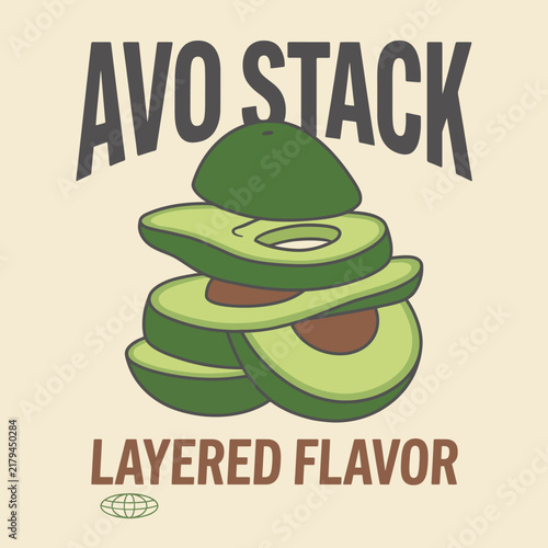 This vibrant image depicts a layered avocado stack emphasizing unique texture, freshness, and flavor, ideal for healthy eating and culinary art enthusiasts alike.