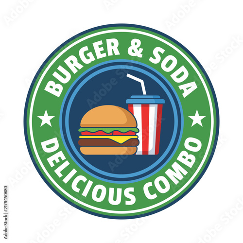 This eye-catching image features a burger paired with a soda, highlighting the joy of indulging in fast food and sharing delicious meals with family and friends.