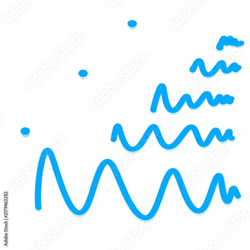 Cute Blue Wavy Line Decorative Pattern