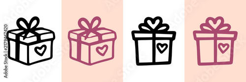 Gift Boxes Hand Drawn Doodle Icon Set. Wrapped Presents And Ribbon Sketch Symbol Collection. Celebration And Special Occasion Gifting. Isolated Vector Illustration