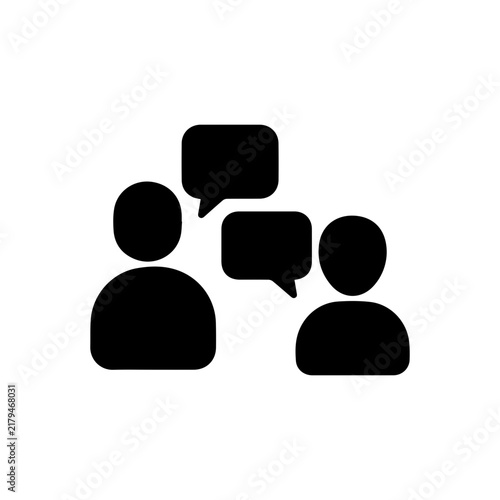 Two People Talking For Communication Discussion Friendship And Social Interaction Vector illustration