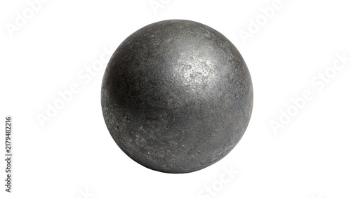 Cuadro en lienzo Polished metallic steel sphere ball bearing isolated industrial engineering elem