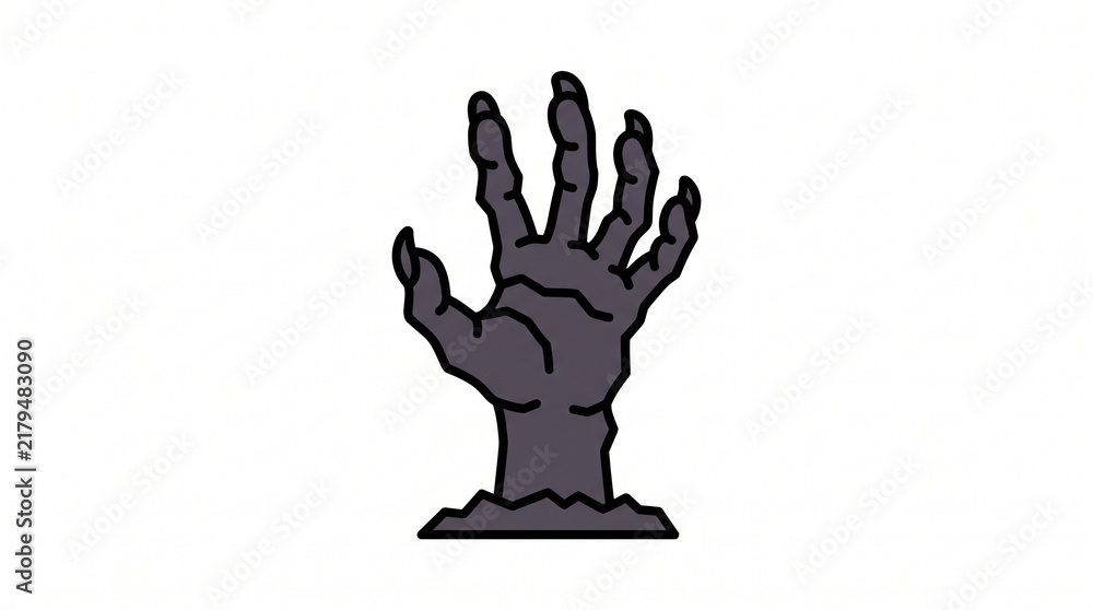 Isolated Zombie Hand