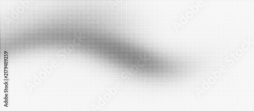 Black Halftone Dot Pattern with Fading Texture Abstract Background