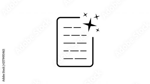Smart Document File Processing Artificial Intelligence Animated Motion Graphic on White